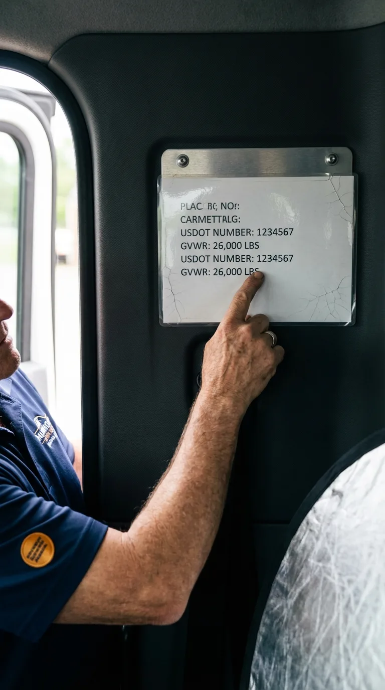 USDOT licensing placard verification in Cottage Grove
